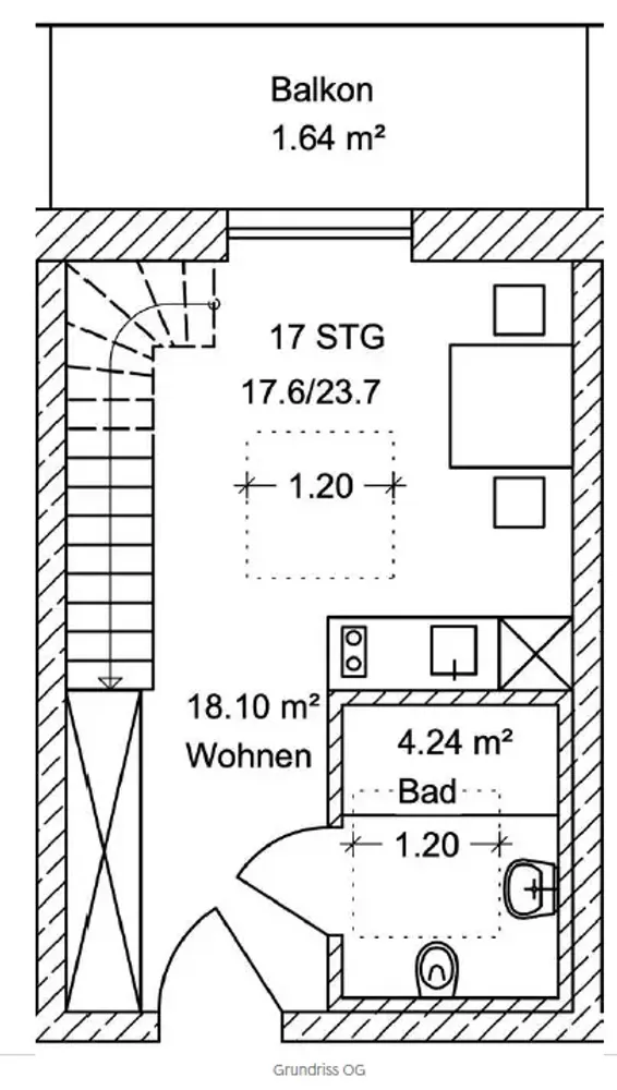 2 Zimmer Wohnung mit 39 m² in Passau – Bild 7