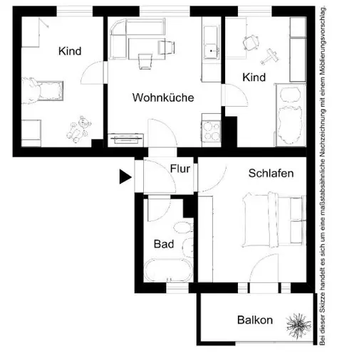 2 Zimmer Wohnung mit 59 m² in Düsseldorf – Bild 2
