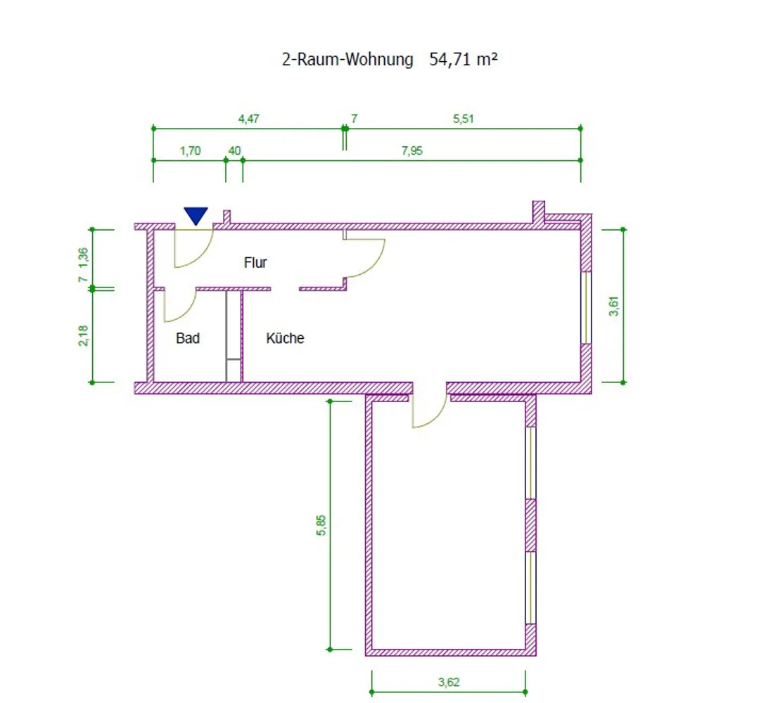 2 Zimmer Wohnung mit 55 m² in Suhl – Bild 10