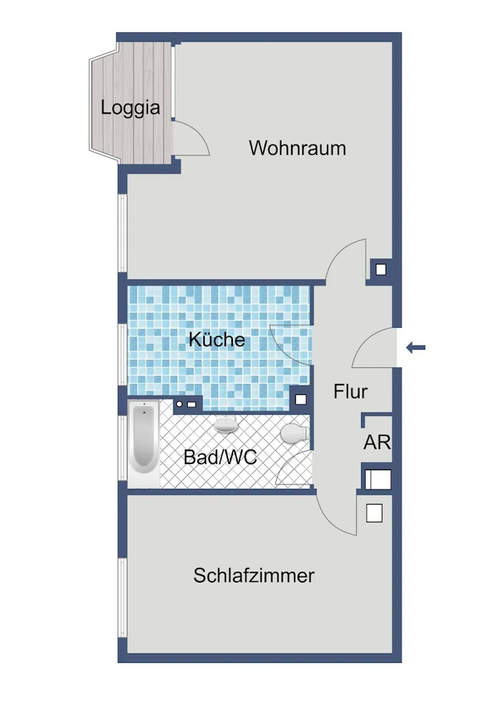 2 Zimmer Wohnung mit 53 m² in Frankfurt am Main – Bild 5
