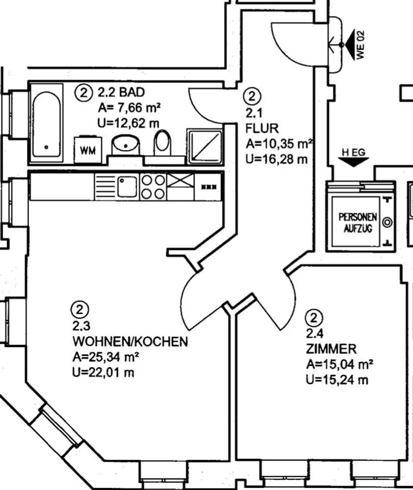 2 room apartment with 58 m² in Leipzig – Photo 2