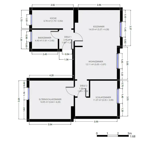 4 Zimmer Wohnung mit 74 m² in Bochum – Bild 1