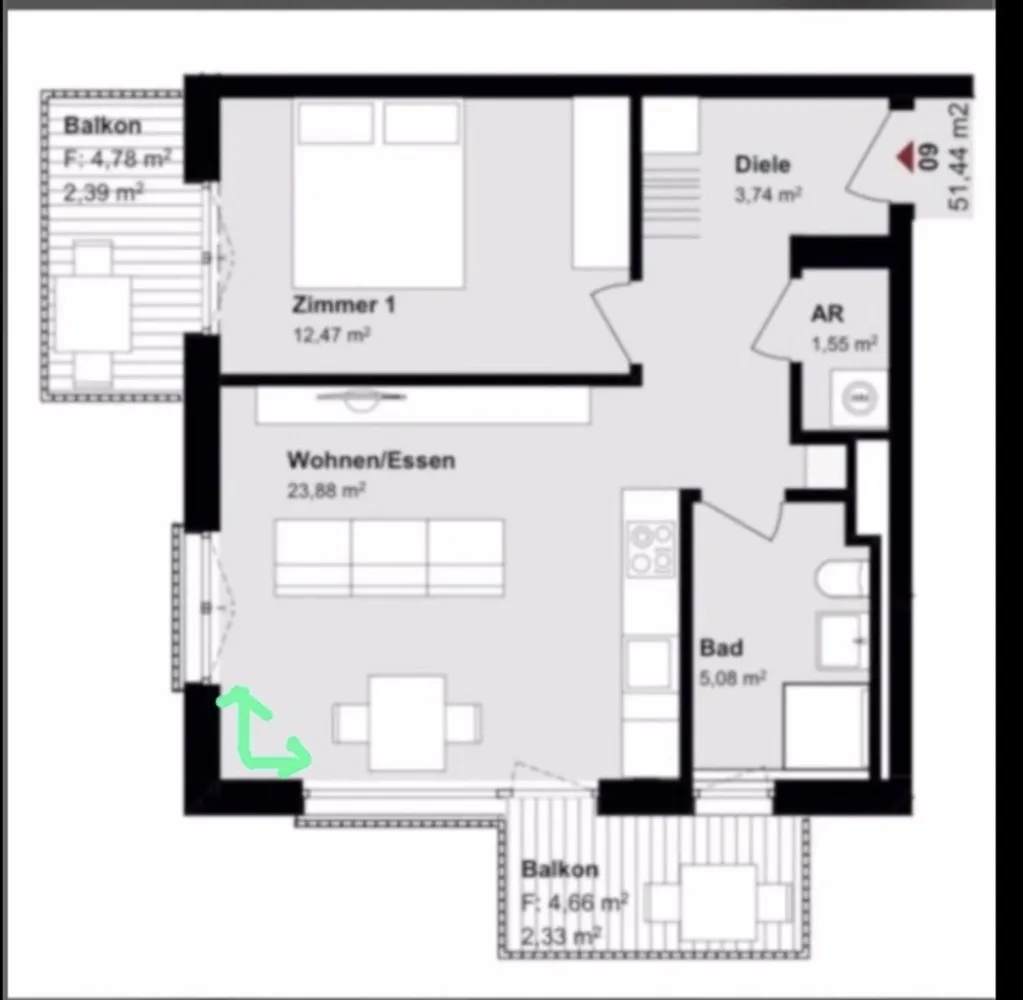 2 Zimmer Wohnung mit 51 m² in Berlin – Bild 9