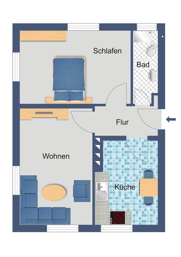 2 room apartment with 46 m² in Kassel – Photo 6