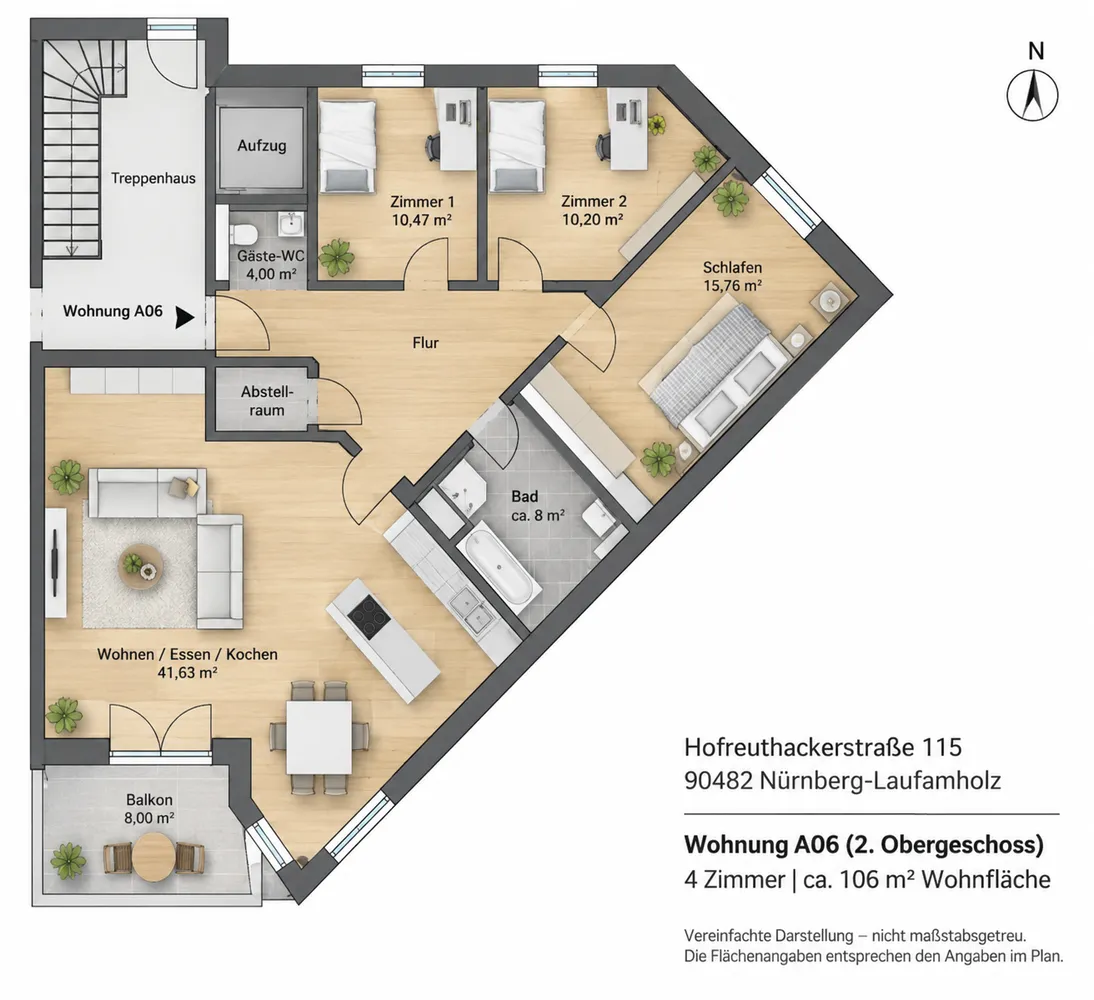 4 room apartment with 106 m² in Nuremberg – Photo 9
