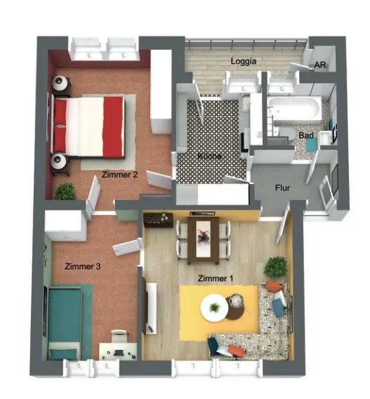 3 Zimmer Wohnung mit 53 m² in Duisburg – Bild 5
