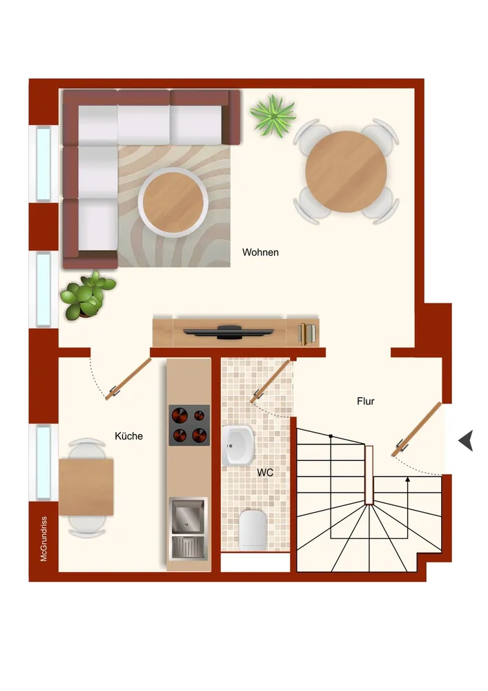2 Zimmer Wohnung mit 48 m² in Dresden – Bild 2