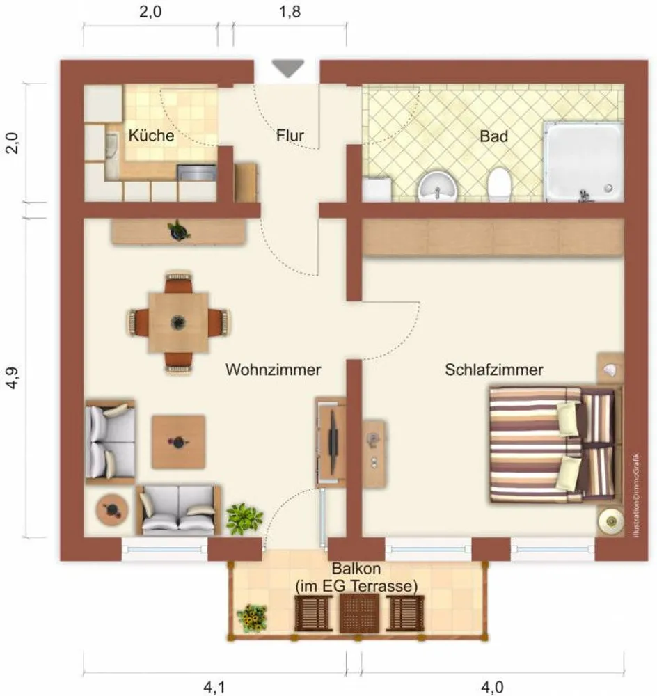 2 Zimmer Wohnung mit 58 m² in Suhl – Bild 5