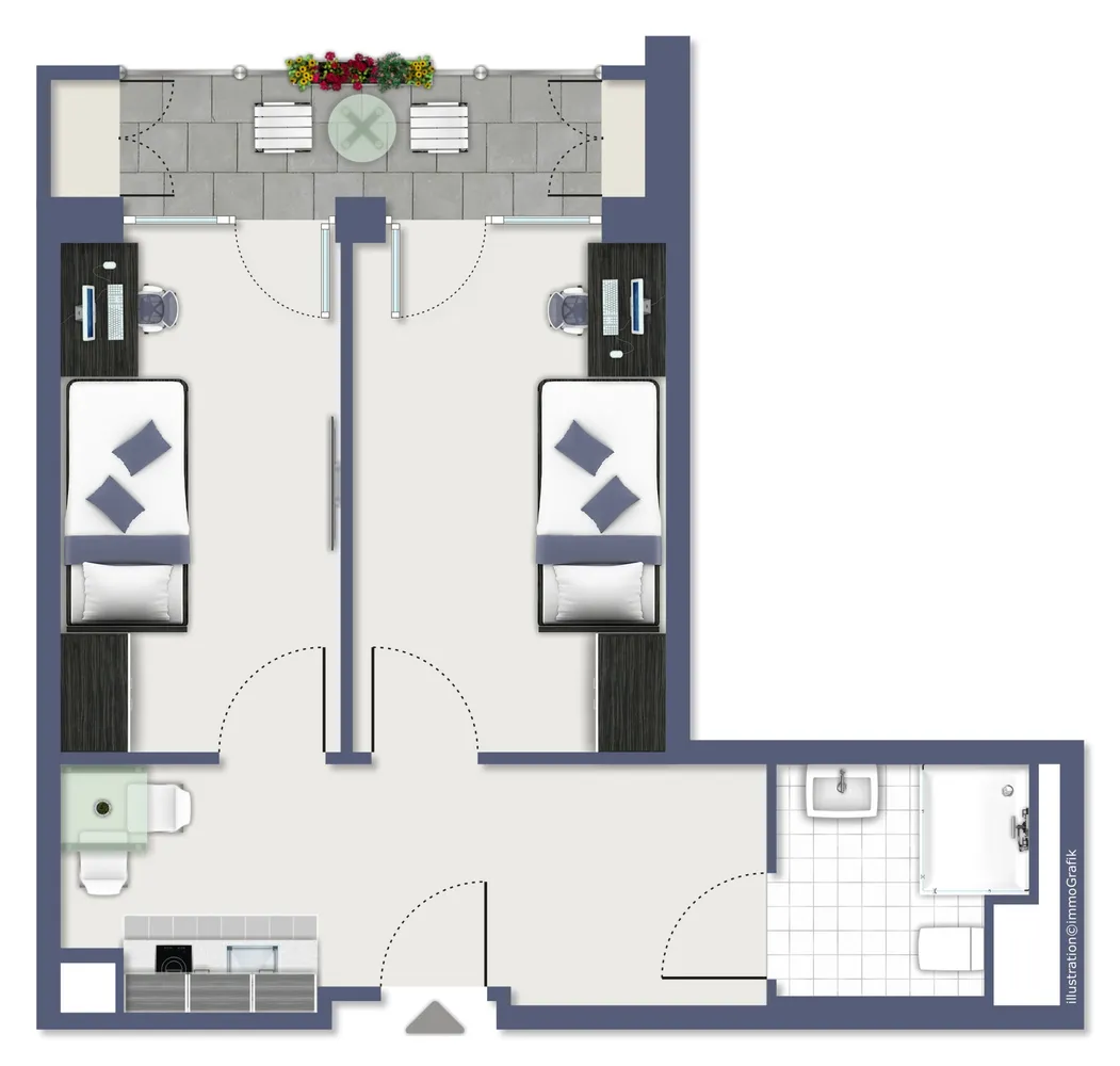 1 Zimmer Wohnung mit 24 m² in Mannheim – Bild 11