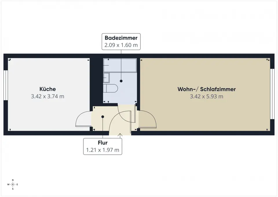 2 Zimmer Wohnung mit 40 m² in Dessau-Roßlau – Bild 5