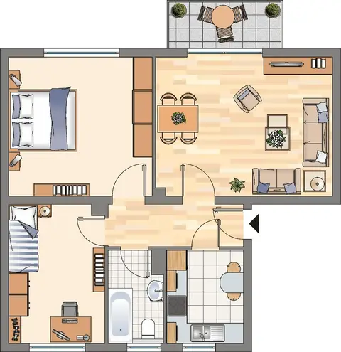 3 Zimmer Wohnung mit 66 m² in Dortmund – Bild 2