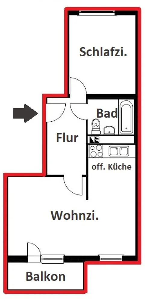 2 Zimmer Wohnung mit 50 m² in Halle (Saale) – Bild 7
