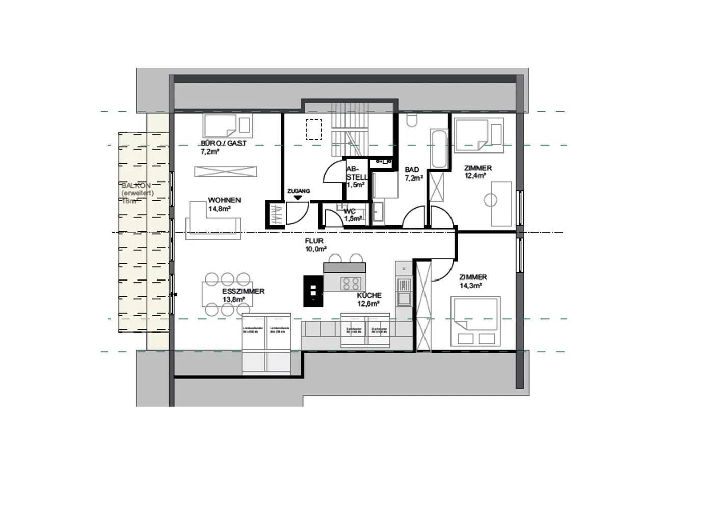 4 Zimmer Wohnung mit 98 m² in Böblingen – Bild 1