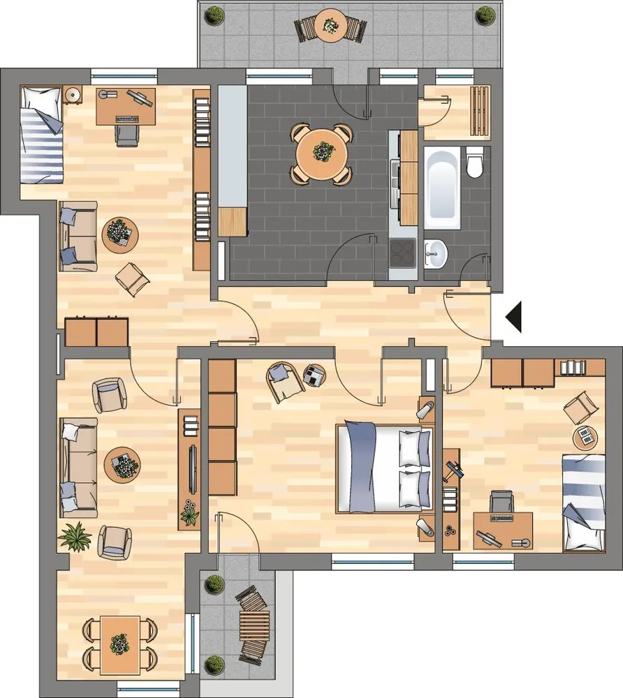 5 Zimmer Wohnung mit 102 m² in Oberhausen – Bild 2