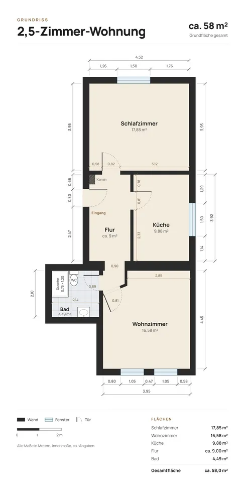3 room apartment with 58 m² in Dortmund – Photo 1
