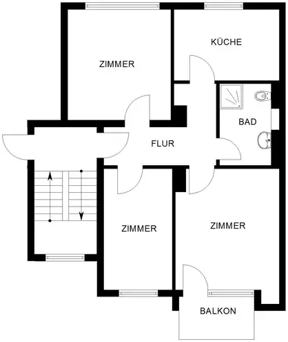 3 Zimmer Wohnung mit 64 m² in Bochum – Bild 2