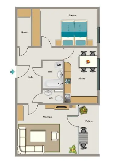 3 Zimmer Wohnung mit 63 m² in Essen – Bild 5