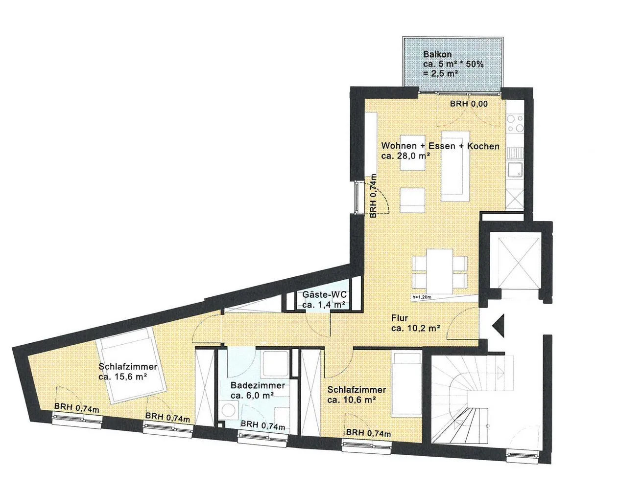 3 Zimmer Wohnung mit 74 m² in Hamburg – Bild 5