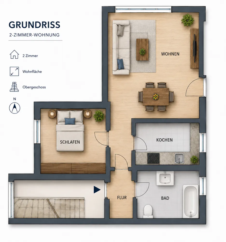 2 Zimmer Wohnung mit 46 m² in Magdeburg – Bild 6