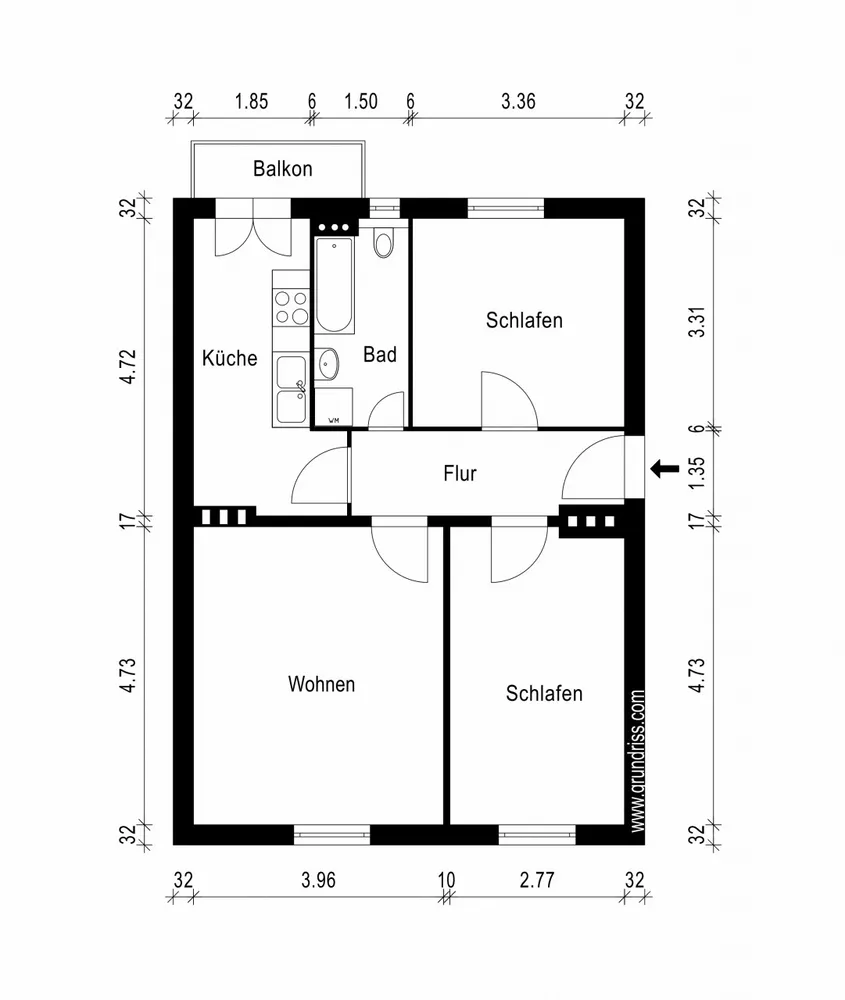 3 room apartment with 65 m² in Magdeburg – Photo 3