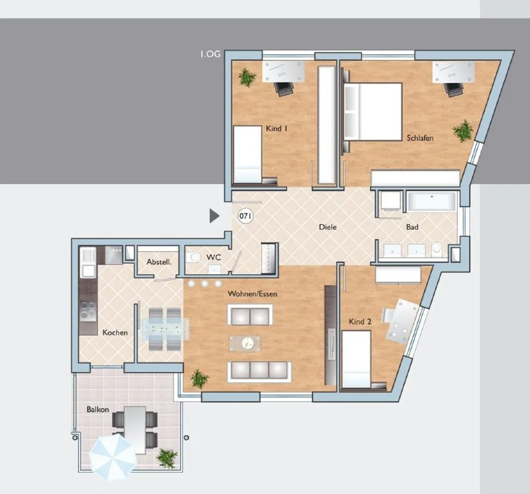 4 Zimmer Wohnung mit 109 m² in Karlsruhe – Bild 2