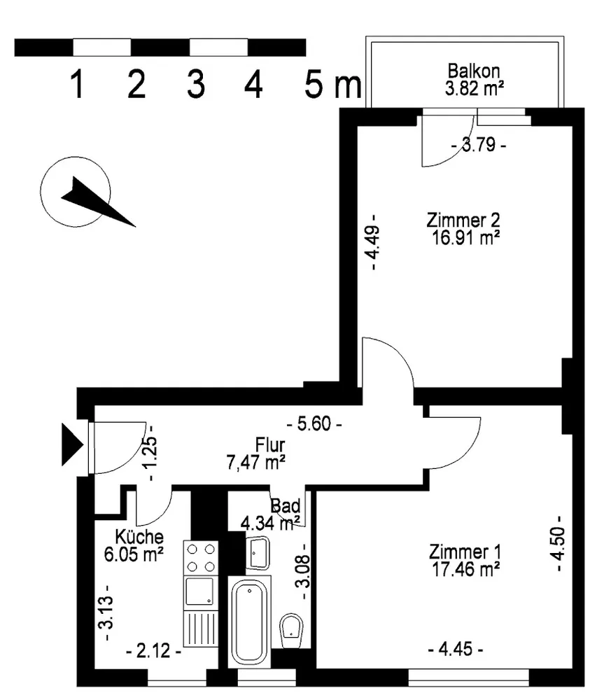 2 room apartment with 54 m² in Berlin – Photo 8
