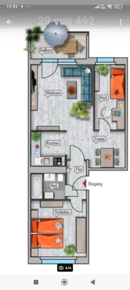 3 room apartment with 57 m² in Chemnitz – Photo 4