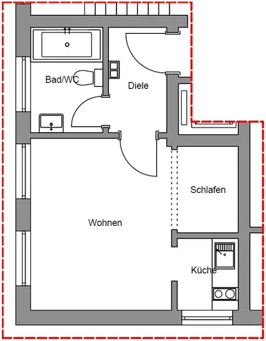 1 Zimmer Wohnung mit 25 m² in München – Bild 7