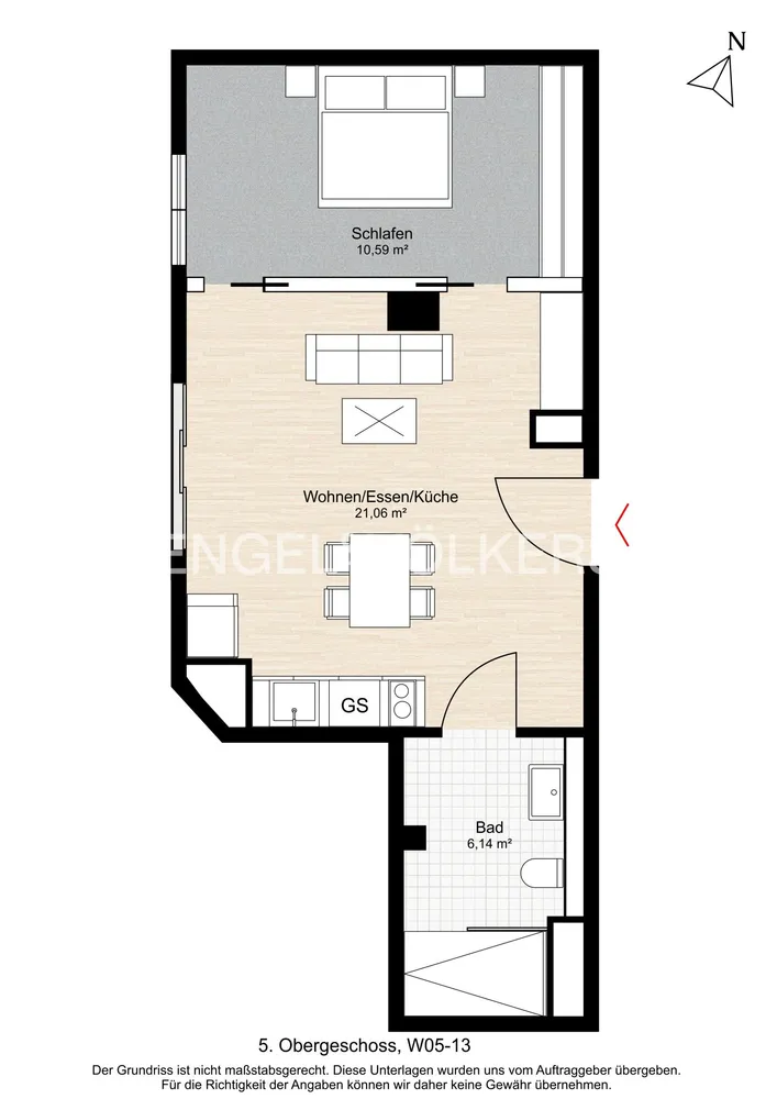 1 Zimmer Wohnung mit 37 m² in Frankfurt am Main – Bild 6
