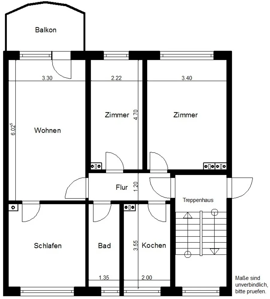 4 Zimmer Wohnung mit 77 m² in Nordhausen – Bild 1