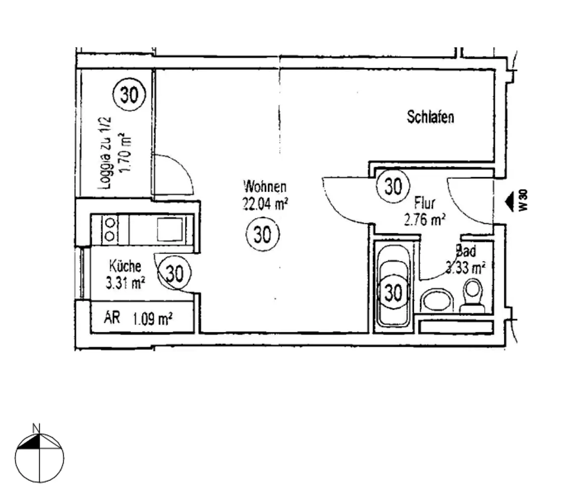 1 Zimmer Wohnung mit 35 m² in Hannover – Bild 5