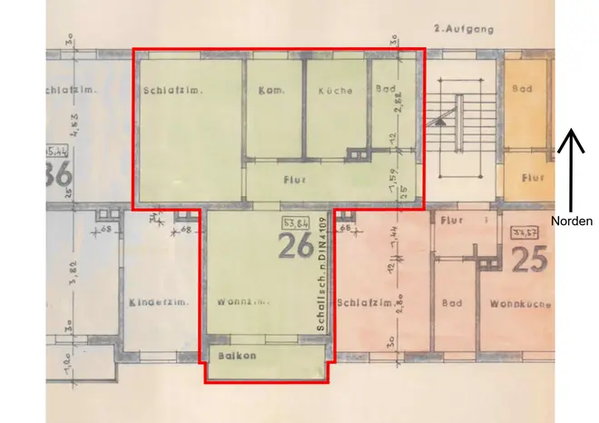 3 Zimmer Wohnung mit 54 m² in München – Bild 9