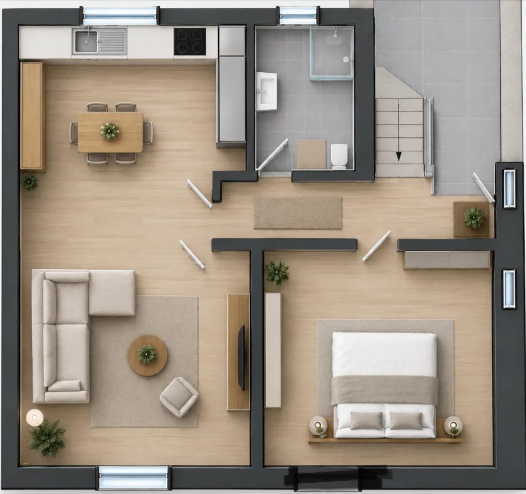 3 Zimmer Wohnung mit 55 m² in Hilden – Bild 4