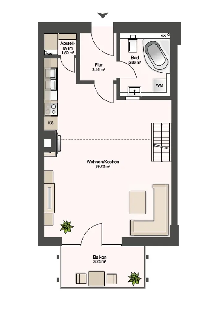 2 room apartment with 66 m² in Radebeul – Photo 9