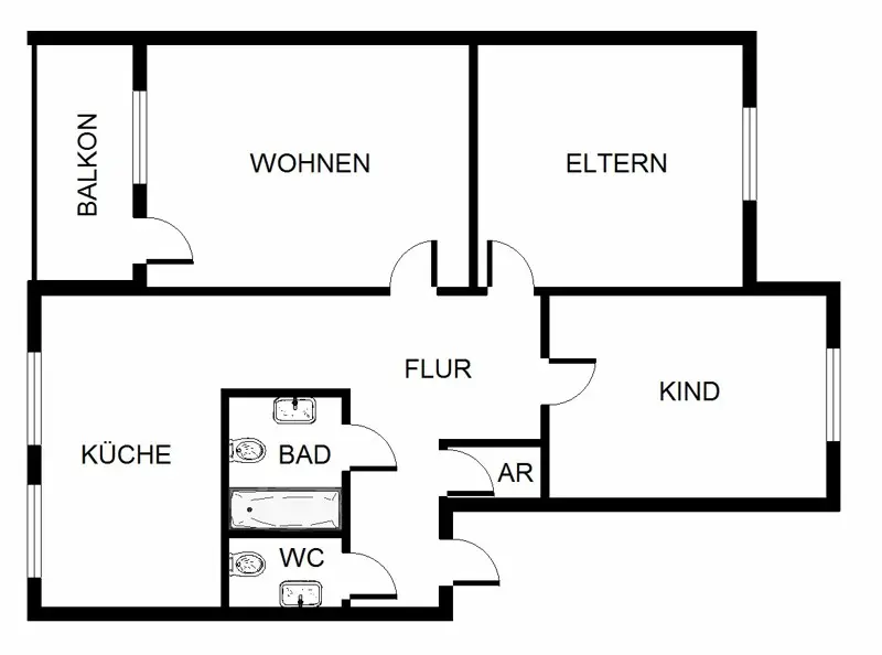 4 Zimmer Wohnung mit 76 m² in Dortmund – Bild 2