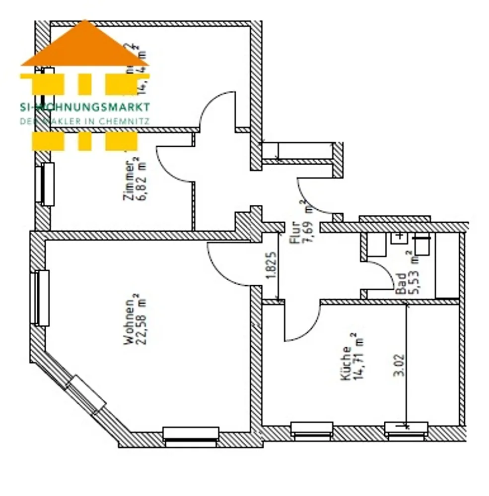 3 room apartment with 73 m² in Chemnitz – Photo 7