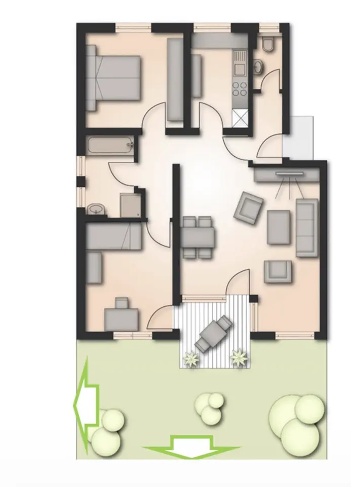 2 room apartment with 70 m² in Neu-Ulm – Photo 7