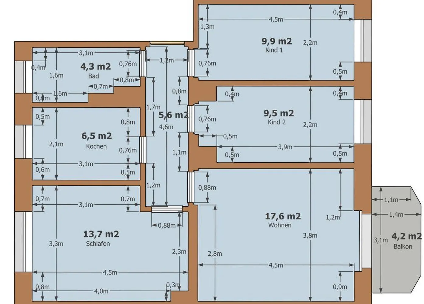 4 Zimmer Wohnung mit 69 m² in Leipzig – Bild 4