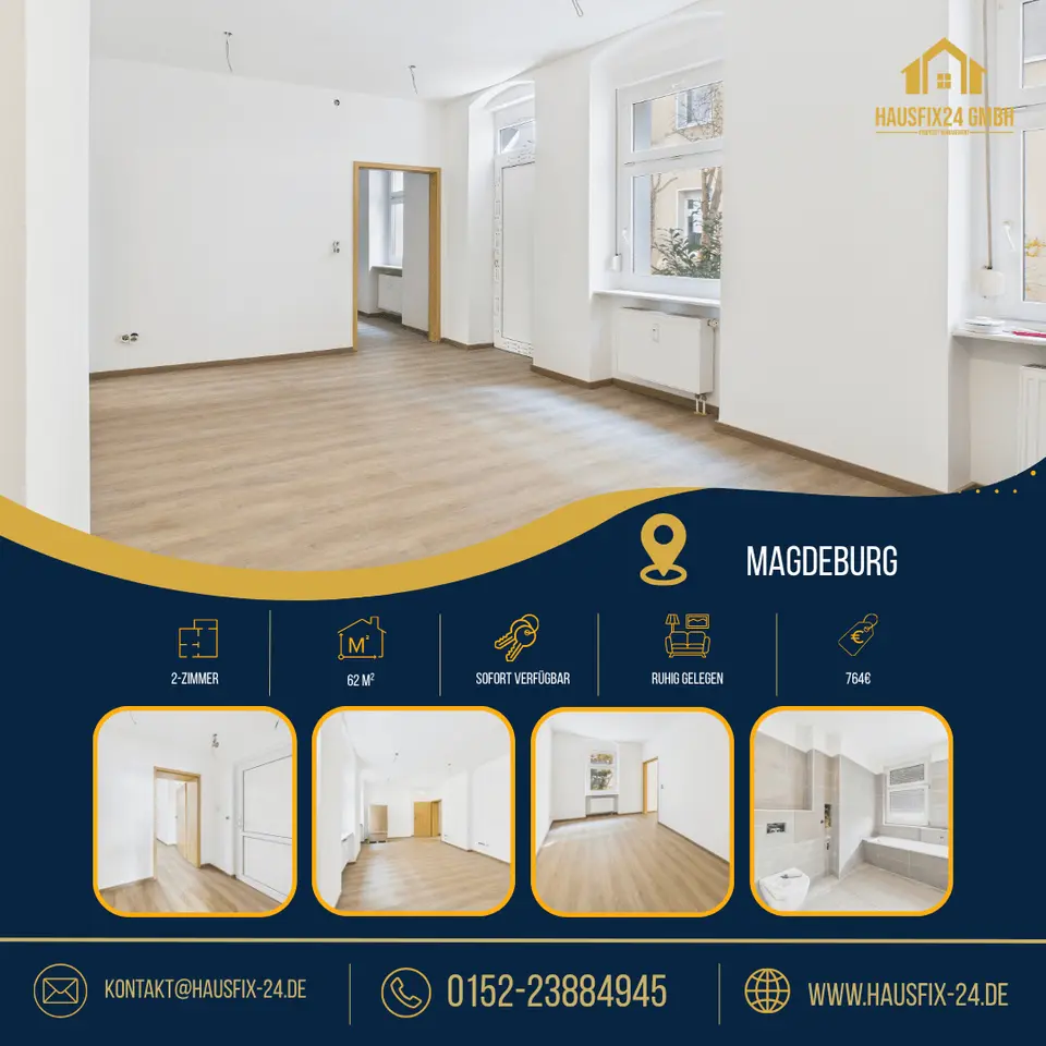 2 Zimmer Wohnung mit 62 m² in Magdeburg – Bild 1