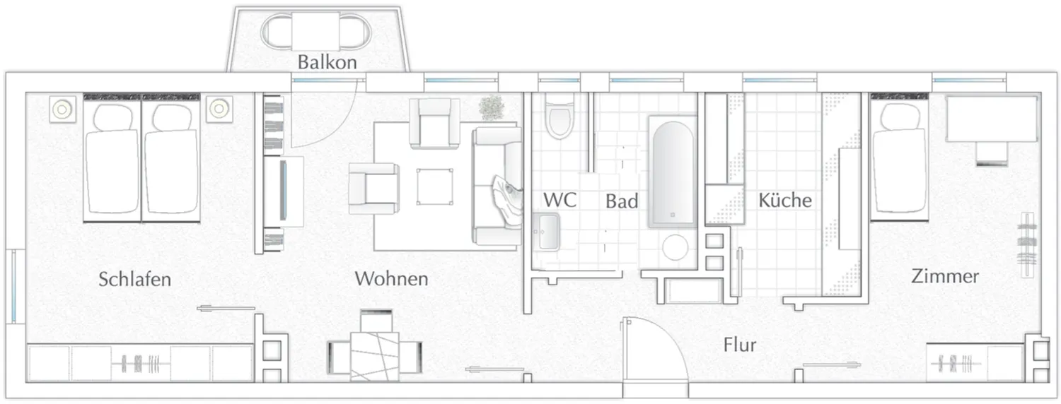 3 room apartment with 67 m² in Ingolstadt – Photo 2