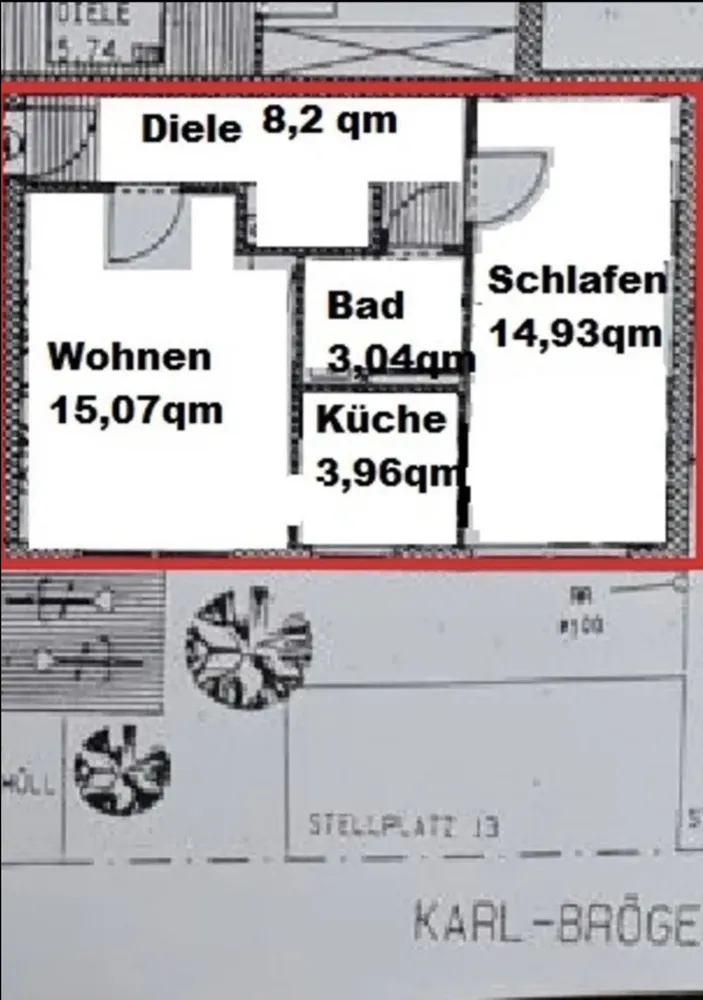 2 room apartment with 45 m² in Ludwigshafen am Rhein – Photo 3