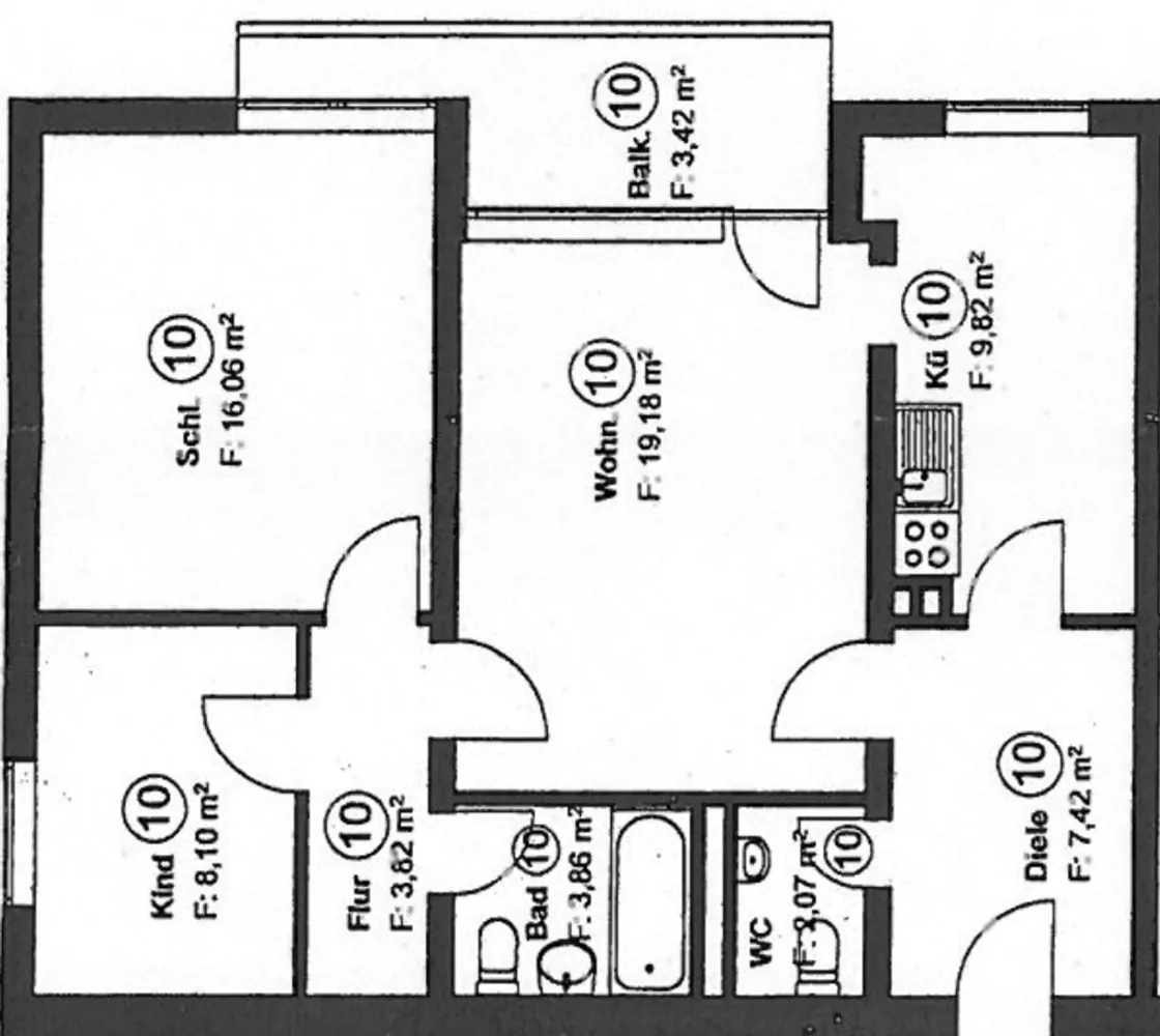 3 Zimmer Wohnung mit 74 m² in Köln – Bild 1