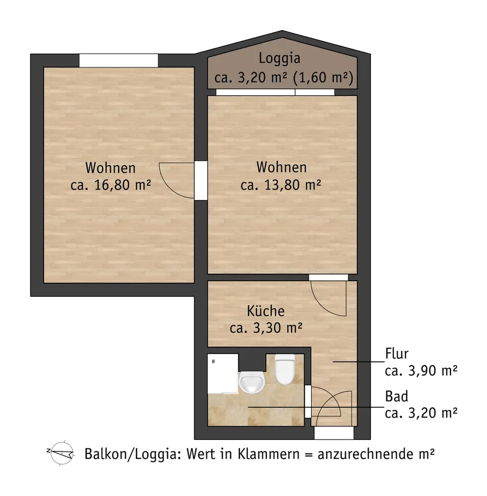 2 Zimmer Wohnung mit 43 m² in Pirna – Bild 7