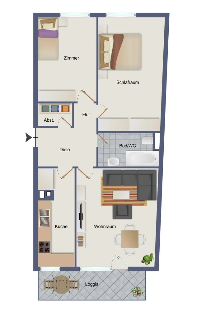 3 Zimmer Wohnung mit 70 m² in München – Bild 11