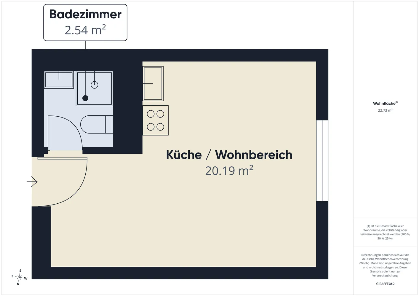 1 Zimmer Wohnung mit 23 m² in Nürnberg – Bild 4