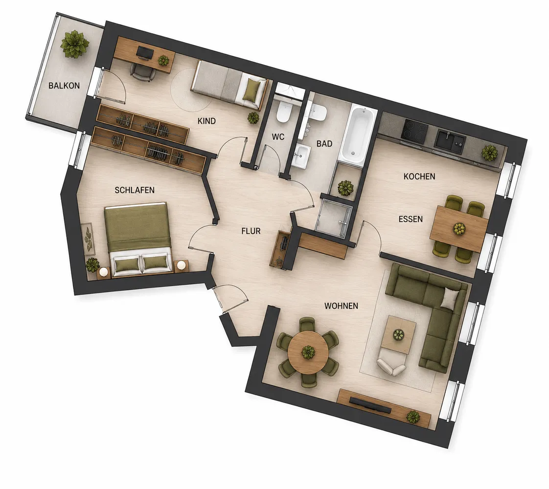 3 Zimmer Wohnung mit 79 m² in Leipzig – Bild 4
