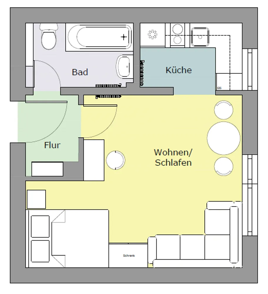 1 Zimmer Wohnung mit 30 m² in Nürnberg – Bild 5