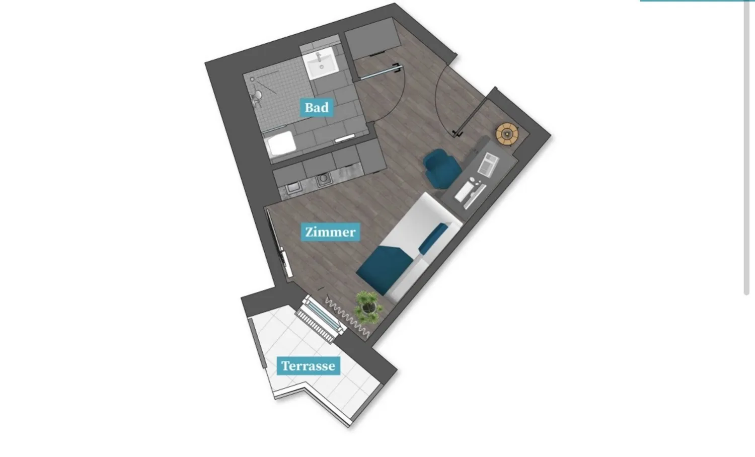 1 Zimmer Wohnung mit 21 m² in Darmstadt – Bild 6