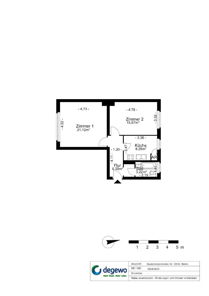 2 Zimmer Wohnung mit 55 m² in Berlin – Bild 8