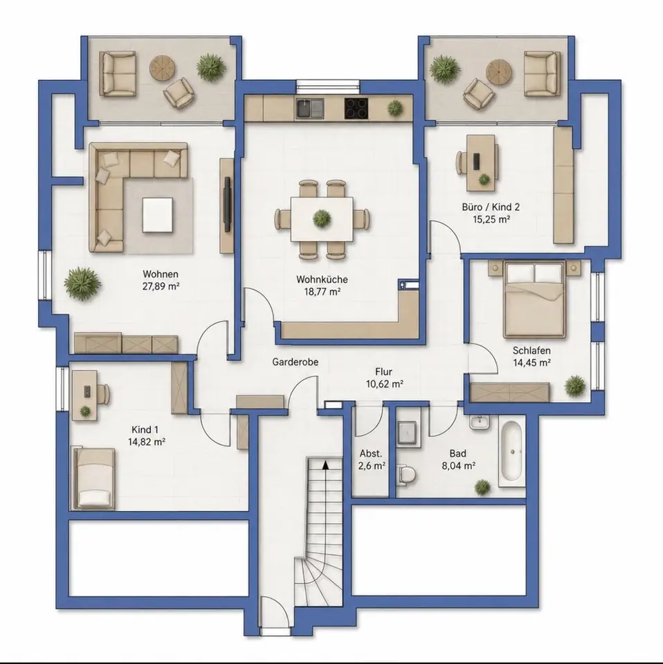 5 Zimmer Wohnung mit 125 m² in Mosbach – Bild 5